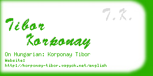 tibor korponay business card